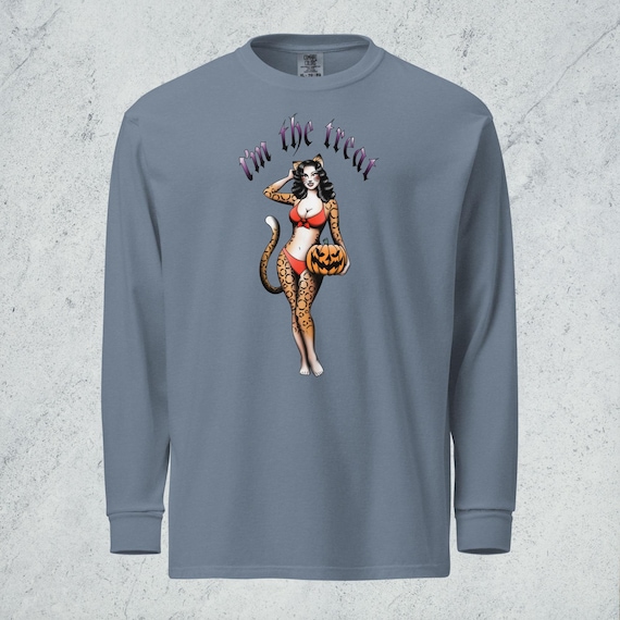 I'm the Treat | Garment-dyed Heavyweight Long-sleeve Shirt - Comfort Colors