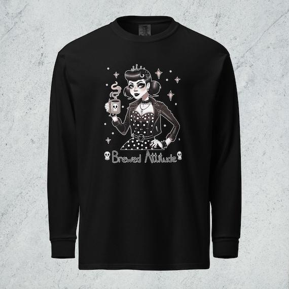 Brewed Attitude | Garment-dyed Heavyweight Long-sleeve Shirt - Comfort Colors