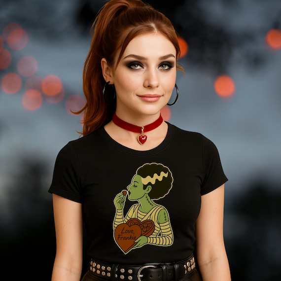 Bride of Frankenstein Valentine's Day T-Shirt: Monstrously Sweet