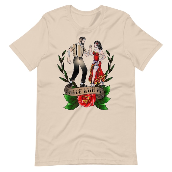 Retro Dance Tattoo Tee – Classic Pin‑Up Dancer | Rockabilly Vintage Graphic T‑Shirt (Unisex)