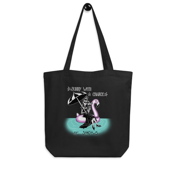 Whimsigoth Eco Tote Bag | Goth Girl on Vacation | Sunny with a Chance of Shadows | Sugar Tease