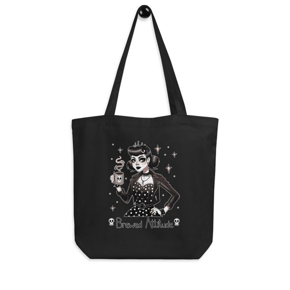 Brewed Attitude Eco Tote Bag | Fun Gift for Coffee Lovers | Sugar Tease