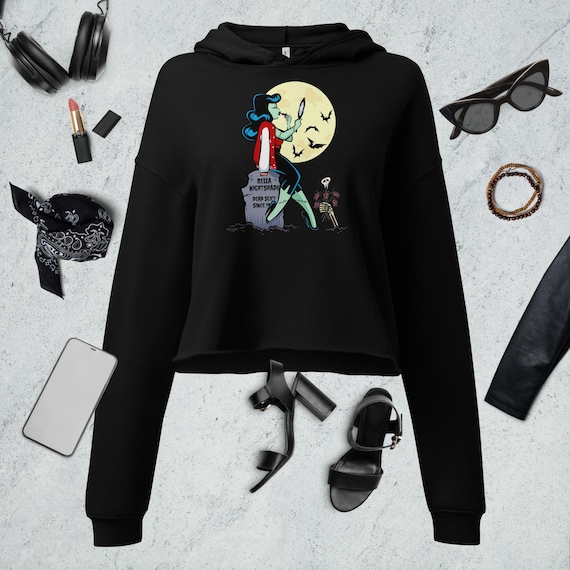 Bella Nightshade, Dead Sexy - Crop Hoodie