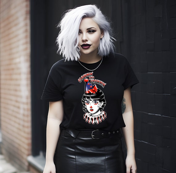Clownin' & Frownin', T-Shirt, a Traditional Tattoo Illustration