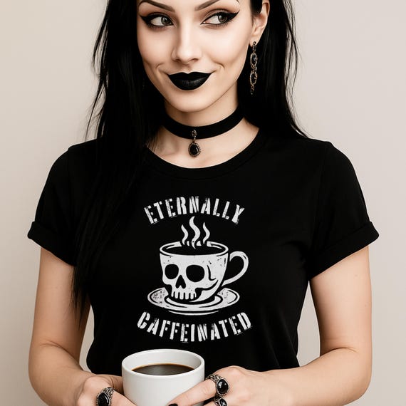 Eternally Caffeinated Coffee T-Shirt - Bella + Canvas 3001