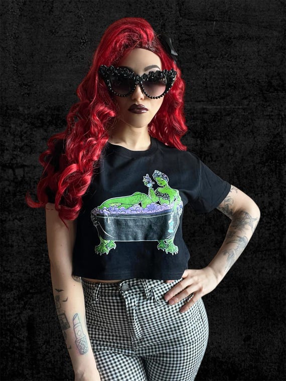 Creature Comforts: Siren in Suds, Crop Top; A Monster Pin-Up Illustration