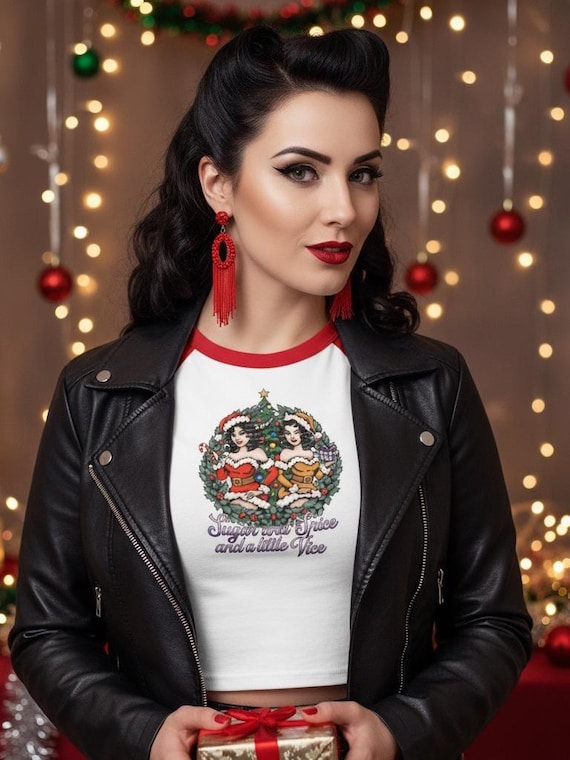 Sugar & Spice and a Little Vice | Women’s Micro Rib Raglan Baby Tee