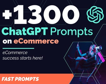 ChatGPT Prompts on eCommerce | eCommerce success starts with our ai prompts|You’ll find: sales strategies prompts,marketing prompts and more