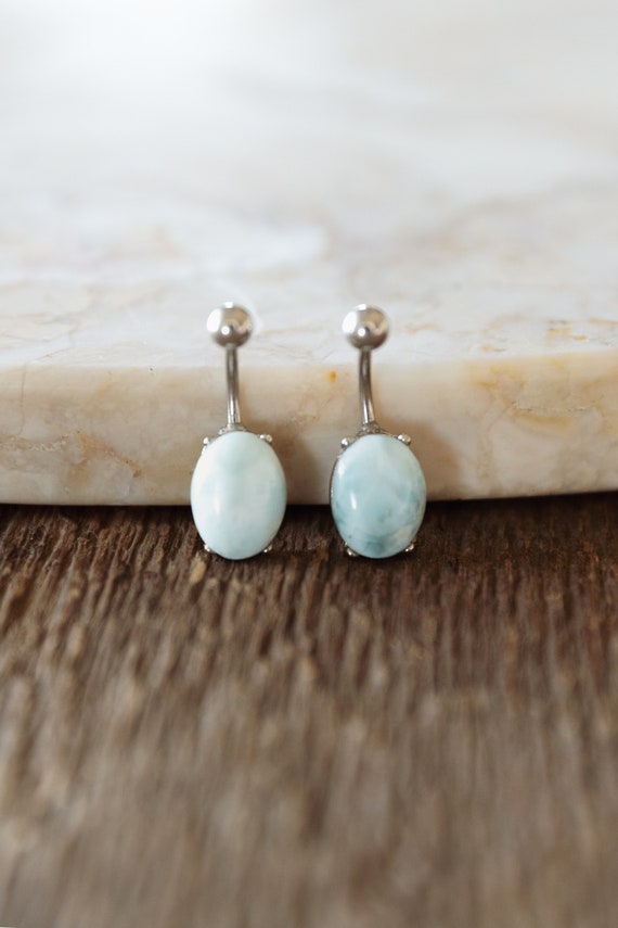 Larimar Gemstone Belly Button Piercing, Surgical … - image 8