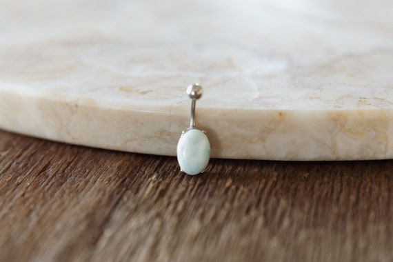 Larimar Gemstone Belly Button Piercing, Surgical … - image 5