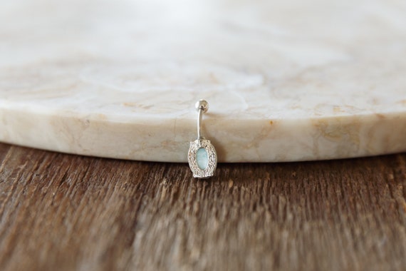 Larimar Gemstone Belly Button Piercing, Surgical … - image 6