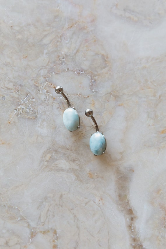Larimar Gemstone Belly Button Piercing, Surgical … - image 10