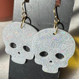 Sparkly Skull Earrings