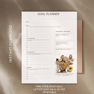 Goal Printable Sheet : A Stress-Free Way to achieve your goal | black girl,  black girl art, goal setting, , Printable Planner,