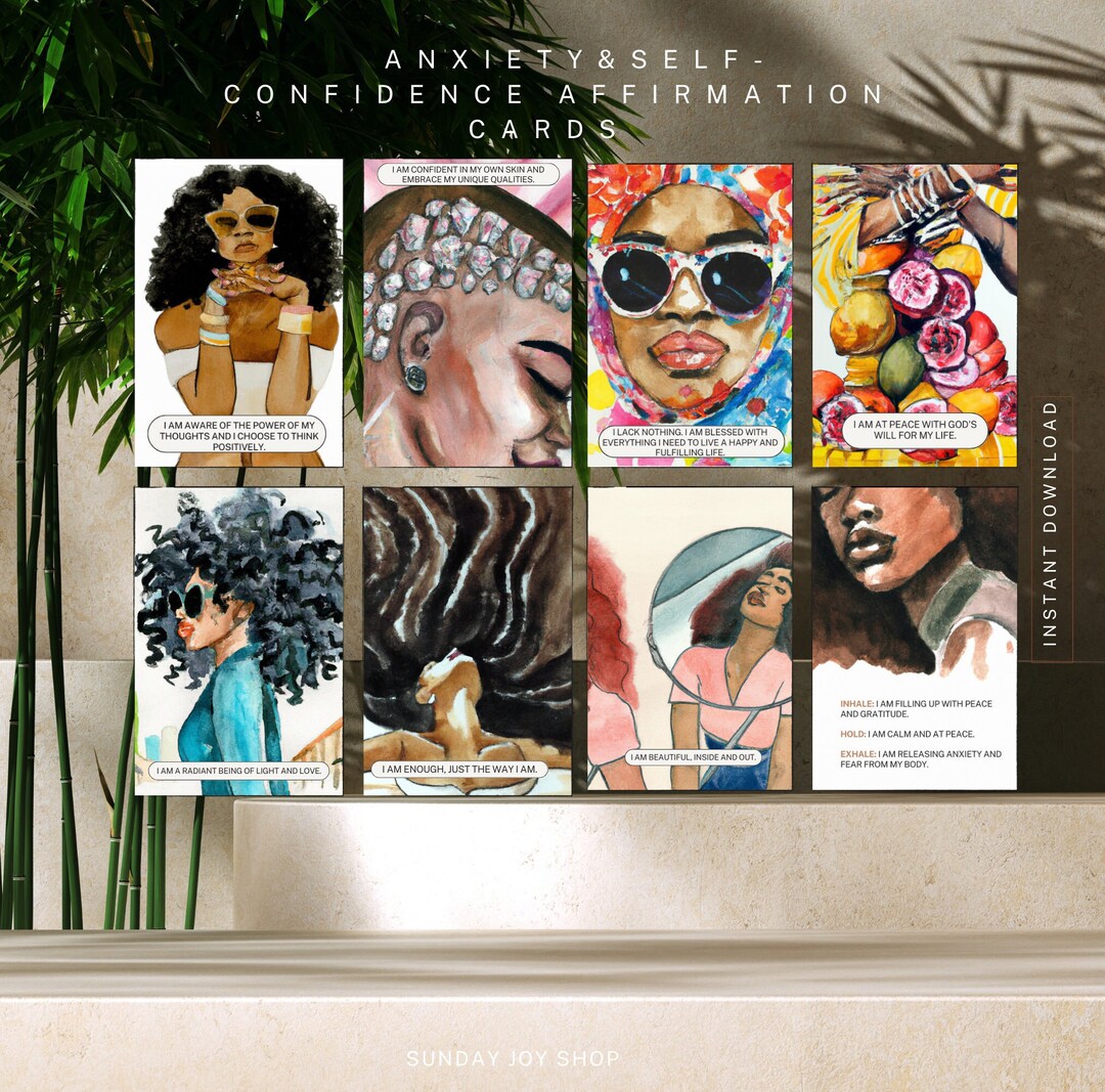Black Women Affirmation Cards Black Girl Art Black Women - Etsy