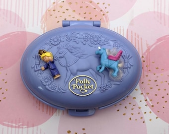 Unicorn Meadow Polly Pocket Vintage 1995 Collectible Toy Near Complete | Perfect Addition to a Collection