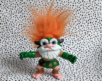 Vintage Sven Viking Battle Troll 1992 | Hasbro Orange Hair | Perfect Retro Gift or Present for a Troll fan or collector.