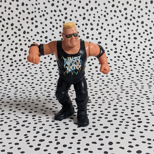 Vintage WWF Nasty Boys Brian Knobbs Wrestling Figure |Hasbro Titan Sports Wrestlers Retro Birthday Gift or Present Collection