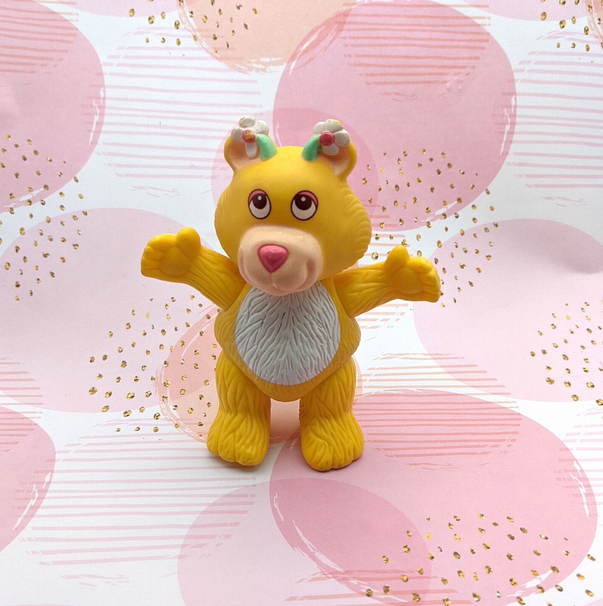 ウーブルズ　バターベア　ビンテージ　ぬいぐるみ　アメトイ Wuzzles Vintage Figure 'butterbear' | 80s Disney Retro Toy - the