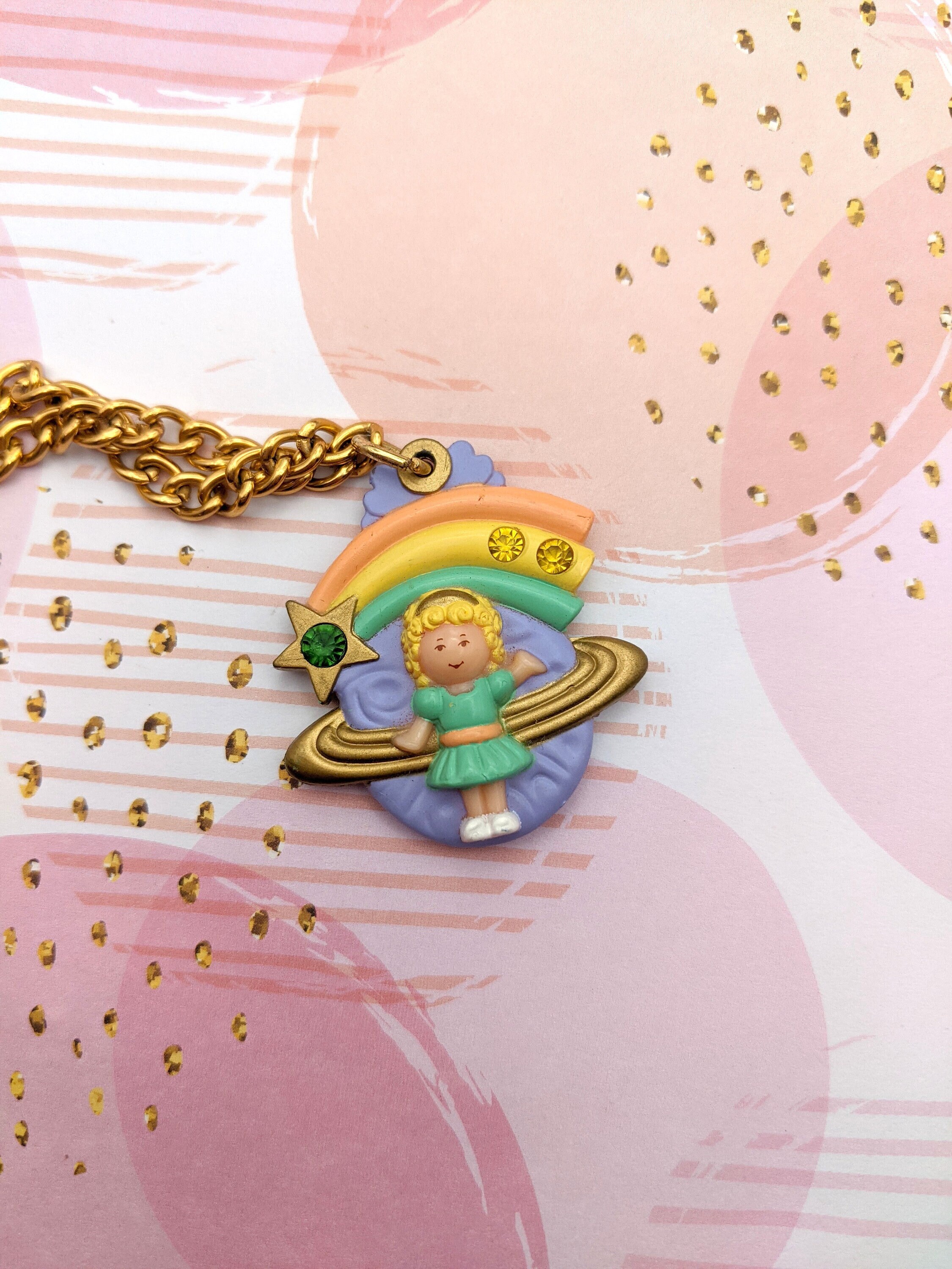 Polly Pocket Shooting Star Necklace | Vintage 1992 Collectible Toy 