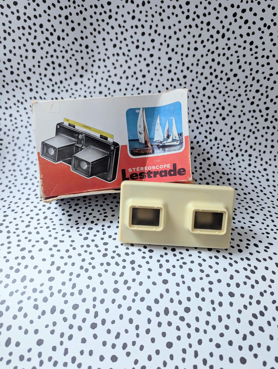 アンティーク　コレクション　LESTRADE SIMPLEX 立体視スコープ Vintage Lastrade Simplex Stereoscope Viewer With Original Box