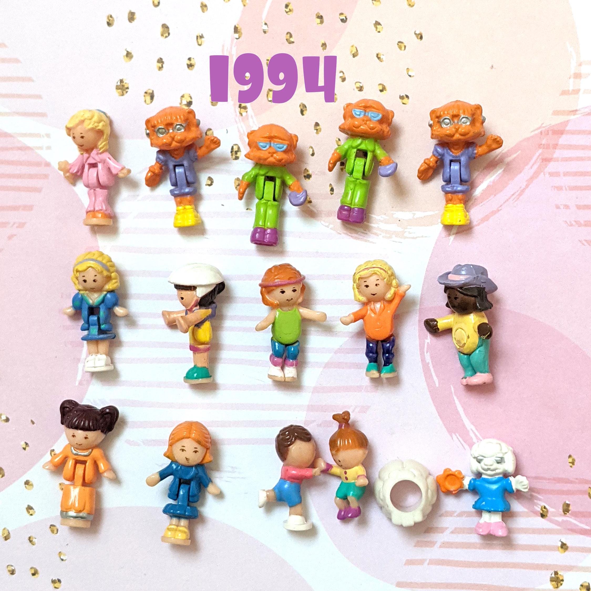 Lot Vintage Polly Pocket : 5 Boîtes + 9 Personnages – Bluebird – Occasion