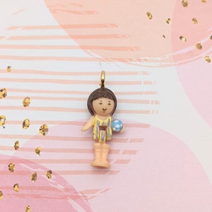 Polly Pocket 'Beach Time Fun' Lulu Charm Perfect Stocking Filler Christmas Gift to Complete Collection or Charm Bracelet Necklace