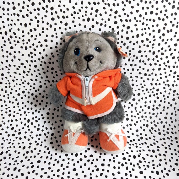 Vintage the Get Along Gang Zipper Cat Vintage Plush Soft Toy 21cm