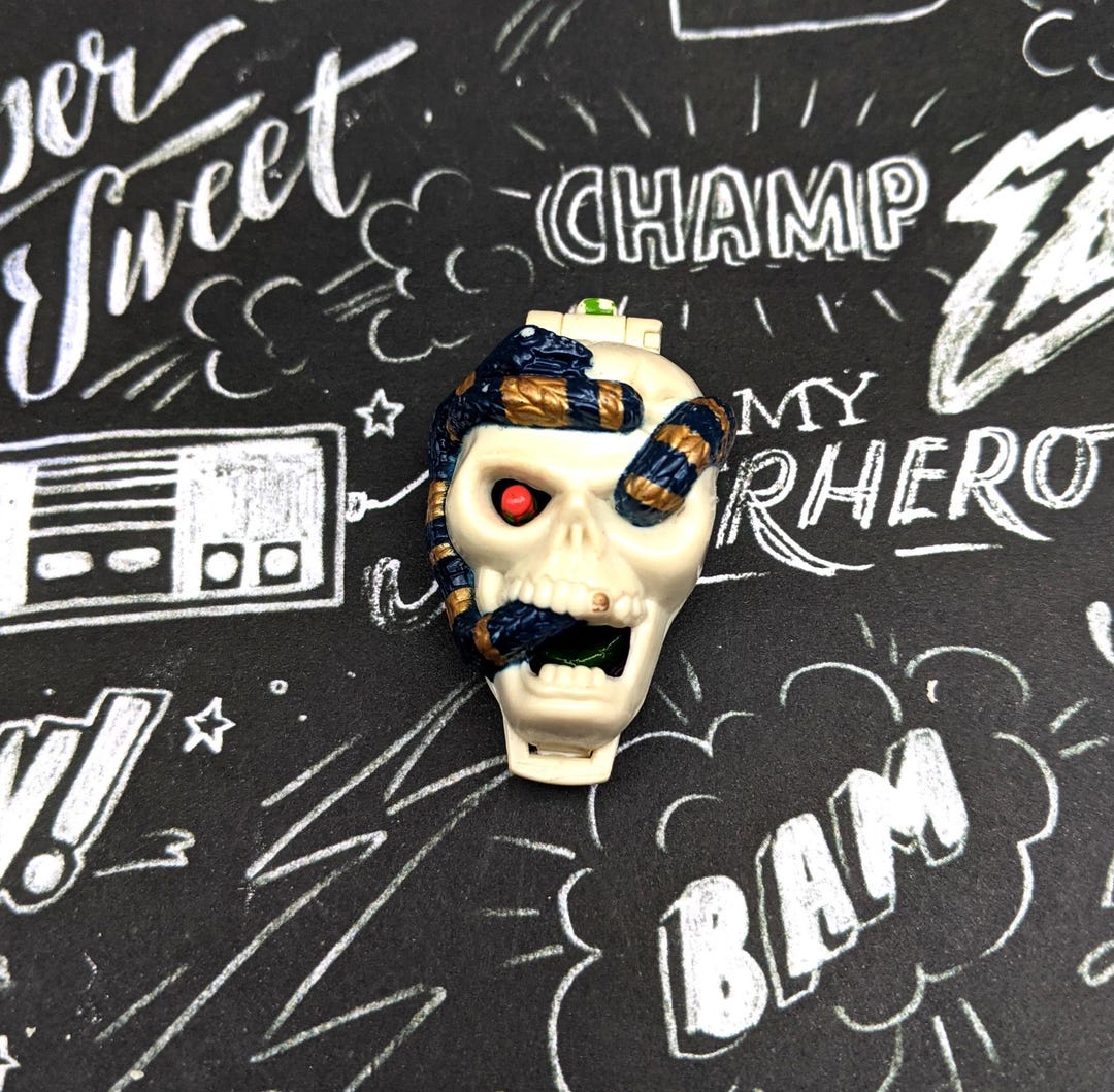 Mighty Max Shrunken Head 'wraptile' 'venom' Playset Only 4.5 Cm