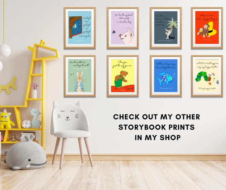 The Very Hungry Caterpillar Wall Art With Quote - Etsy