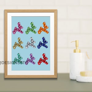 Mardi Gras Bead Dogs - New Orleans Wall Art Print