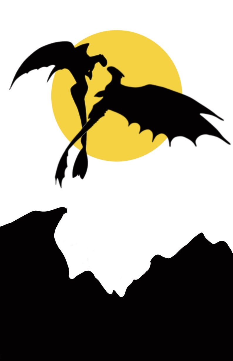 Minimalist Dragon Poster - Etsy