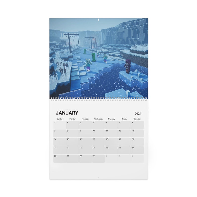 Calendario de Minecraft 2024 Etsy México