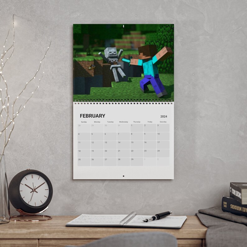 Calendario de Minecraft 2024 Etsy México