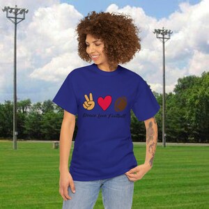 Peace Love Football Tee