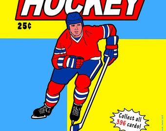 1980s Skater Hockey Card Wrapper Shirt