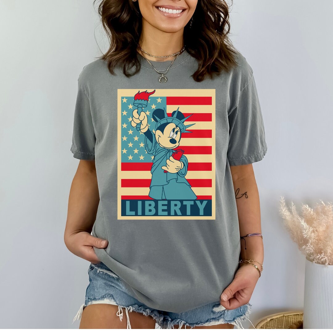 Minnie Mouse Statue of Liberty Disney 4th of July Minnie Etsy