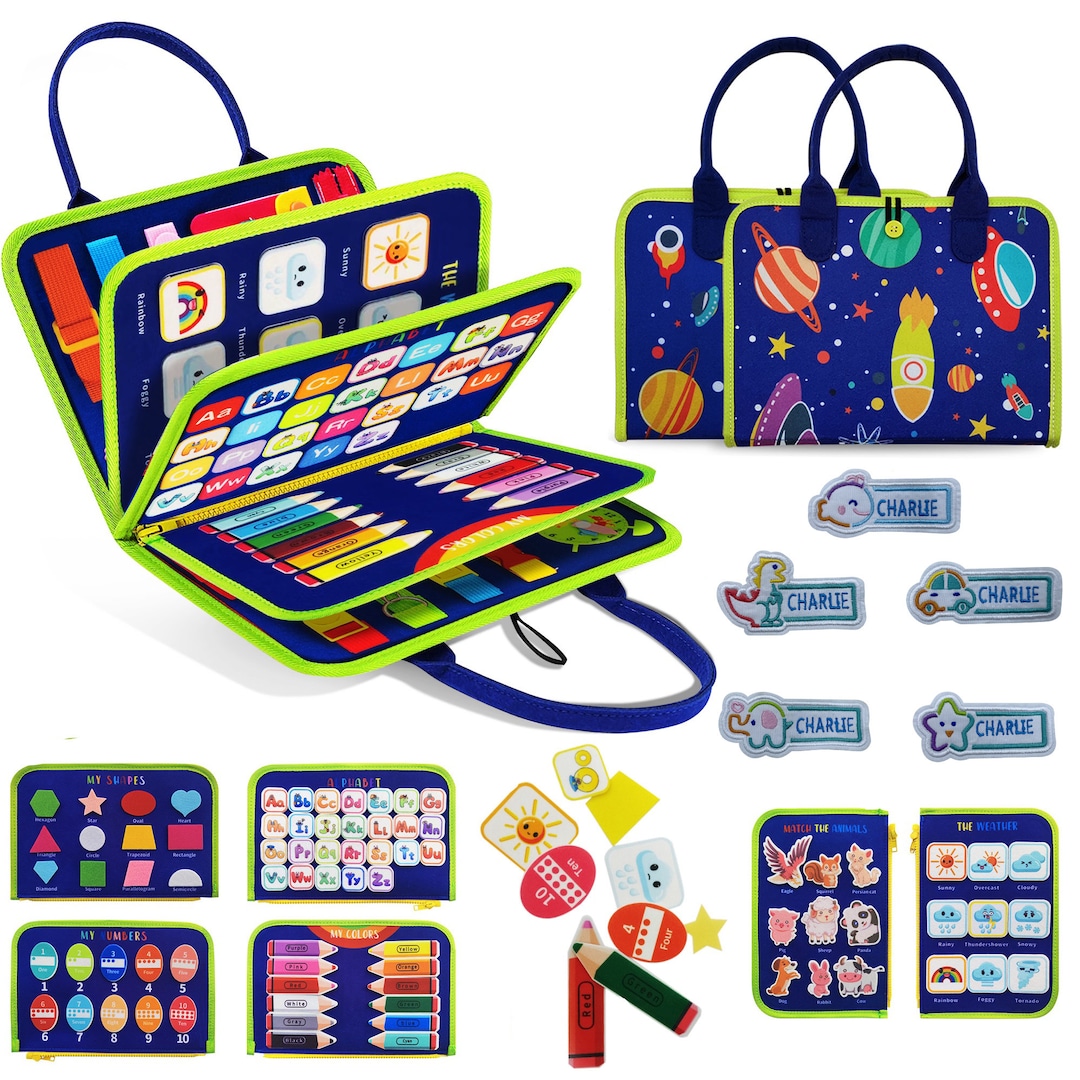 Custom Kids Travel Busy Board Monterissor Sensory Board Etsy