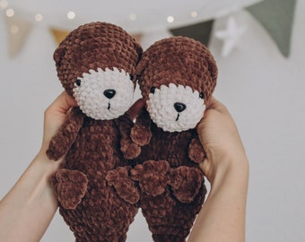 Gehäkelter Snuggler Otter Lovey: weiches Kuscheltier