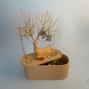 Deer Jewellery Box & Stand - Custom personalised gift -