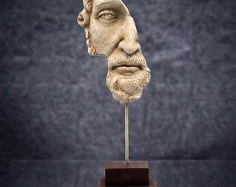 Marcus Aurelius Bust Sculpture: Vintage Style Stoic Philosopher Statu Decor