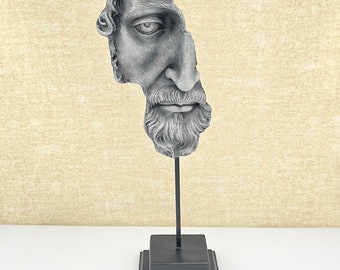 Marcus Aurelius Buste – Romeinse Keizer Stoïcijnse Filosoof Sculptuur, 19 Cm Hoog, Gemaakt Van Cast Marble | Museumkopie Voor Decoratie Cast Marmer