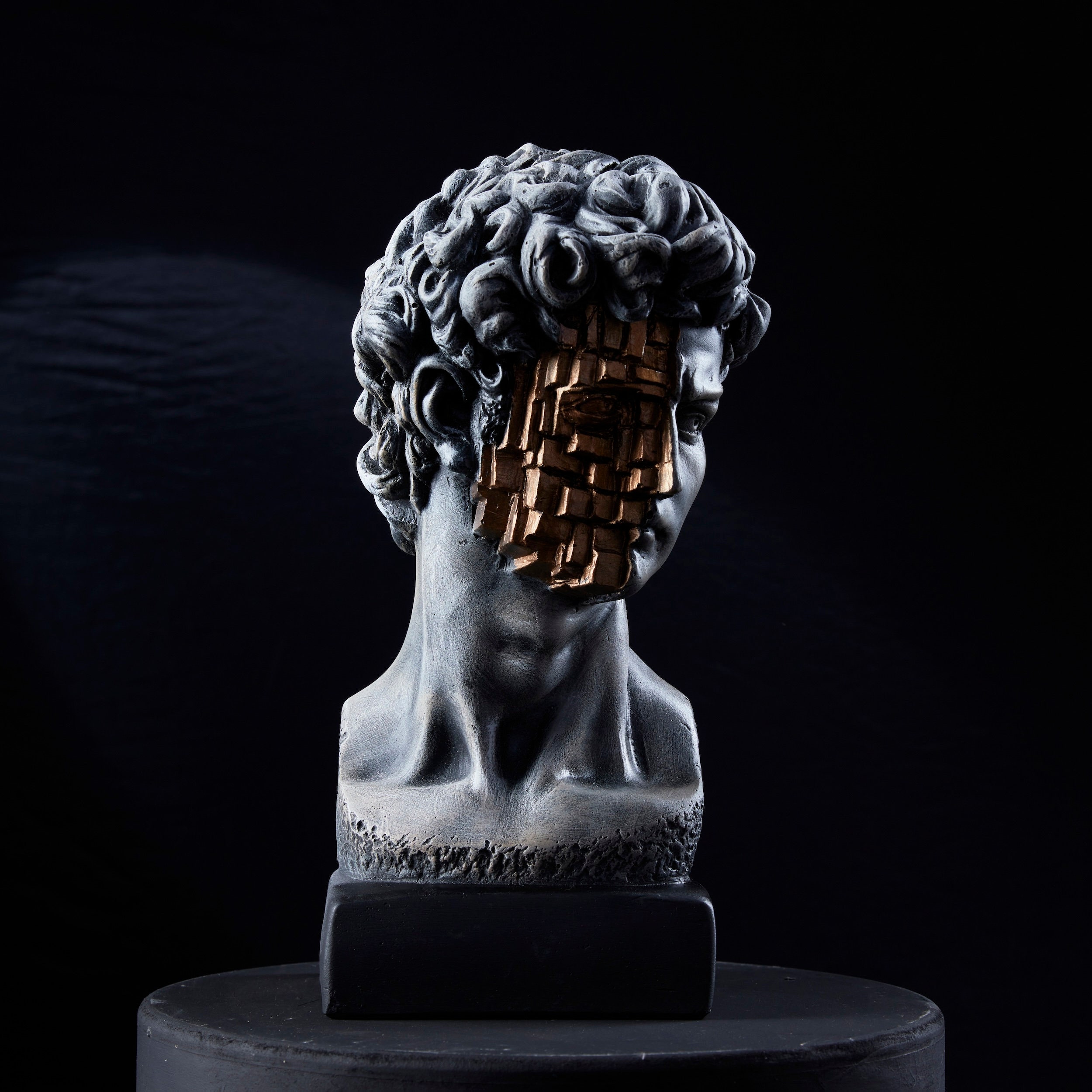 ミケランジェロのダビデ像：ポップアートモザイク彫刻、ホームオフィス