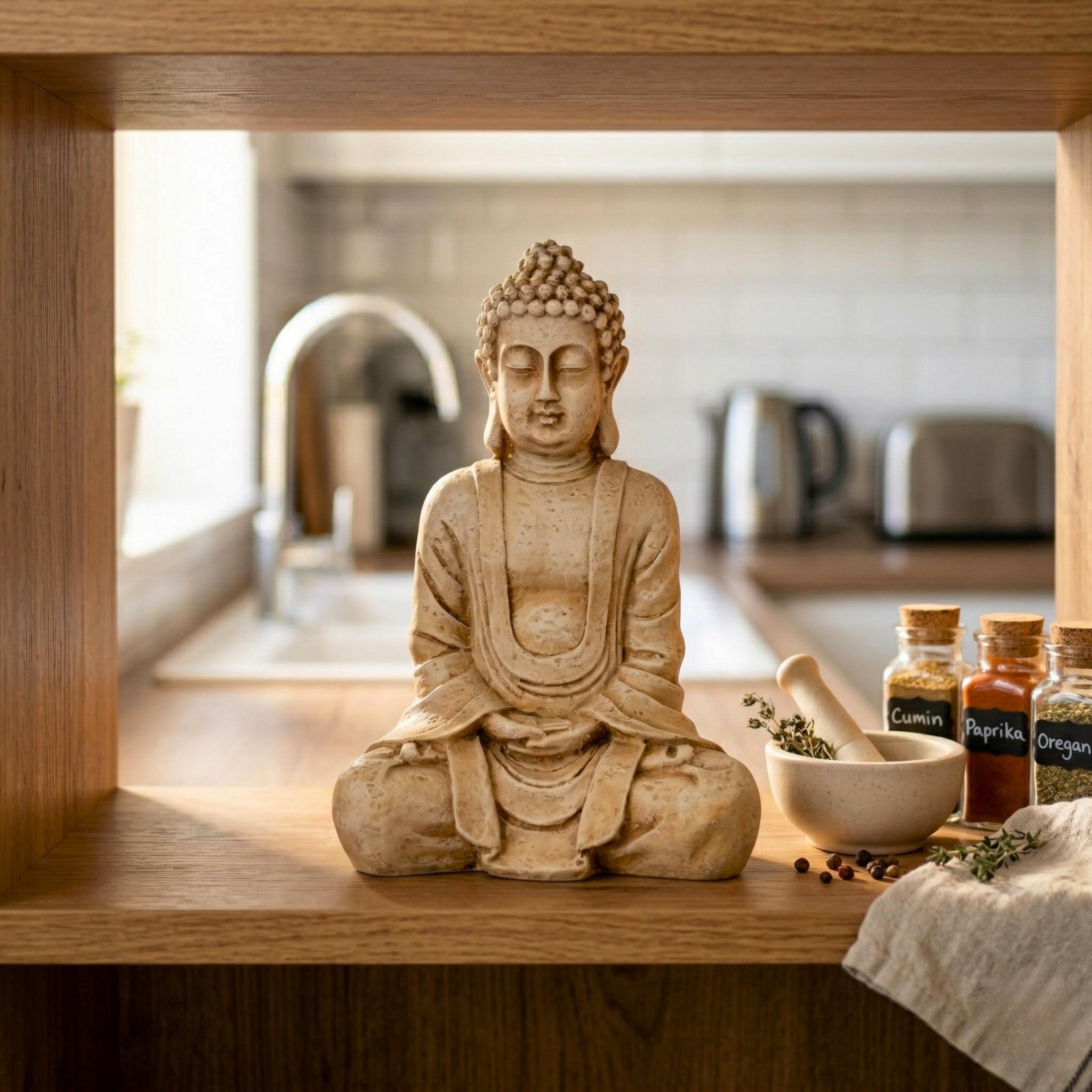 Buddha Boeddha beeldje metaal - Lucky Shh