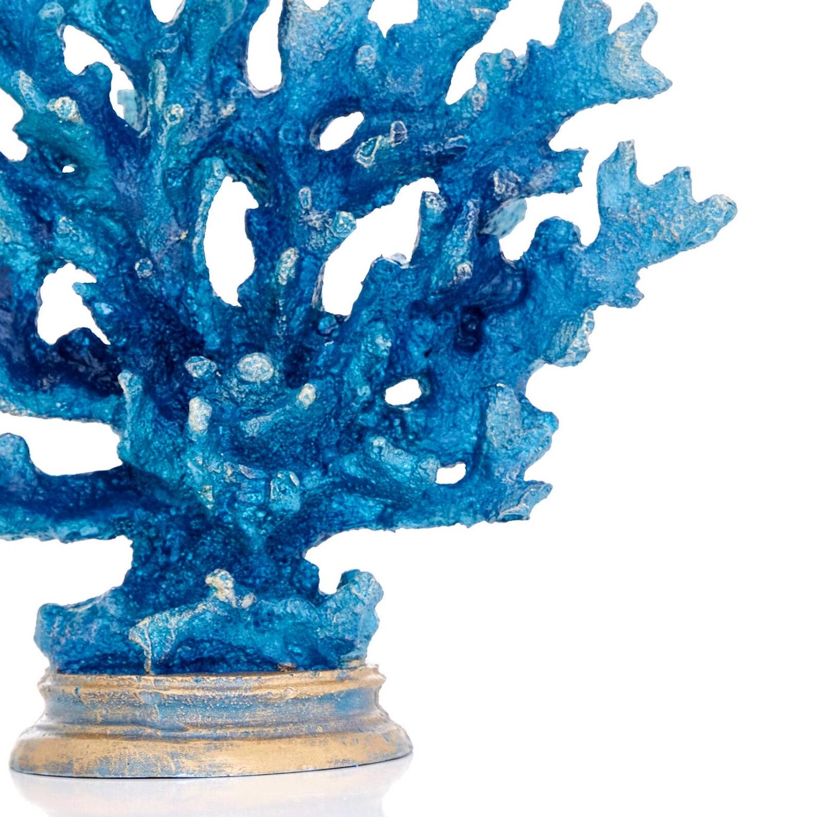 Handmade Blue Coral Sculpture: Coastal Home Office Aquarium & Sideboard ...