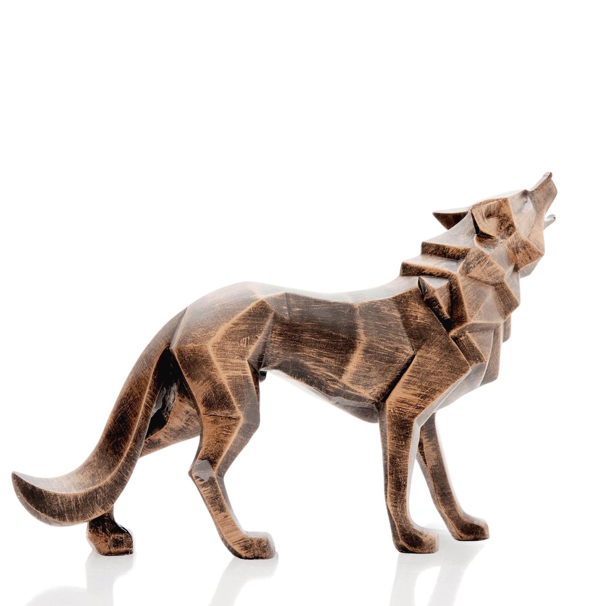Timber Wolfの彫像、美術工芸品 Edge Sculpture Wolf Bust Timber by Matt Buckley – Artworx