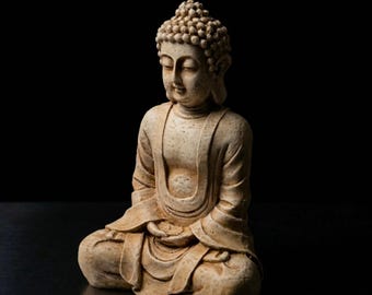 Autiga Federa Cuscino 40x40 Cm – Testa Di Buddha Mandala – Bianco – 100% Cotone
