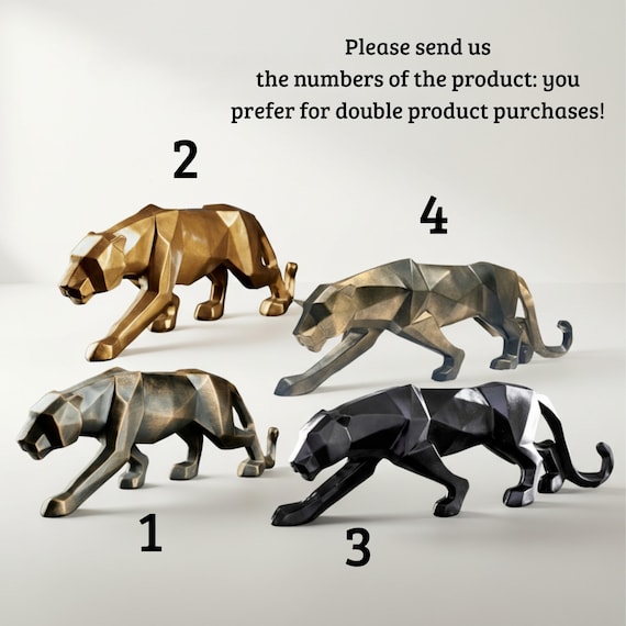 チーター レオパード パンサー ヒョウ ジャガー 陶器 置物 豹 オブジェ