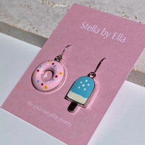 Dangle Food Popsicle Donute Earring image 3