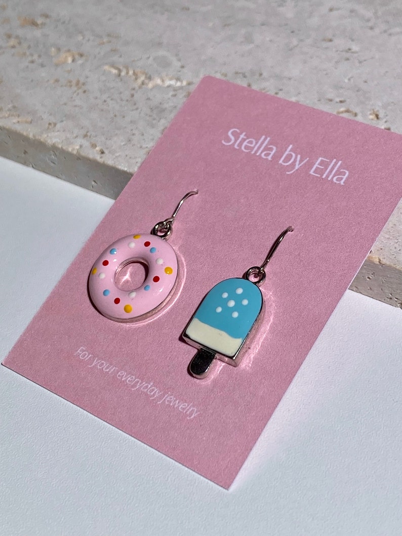 Dangle Food Popsicle Donute Earring image 3